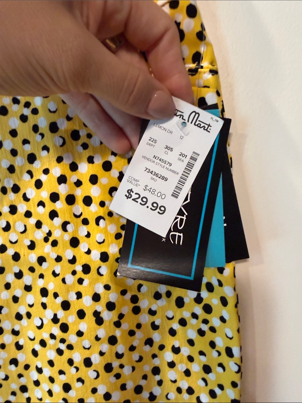 Attyre Yellow Polka Dot Women's Chinos - Picture 2 of 7